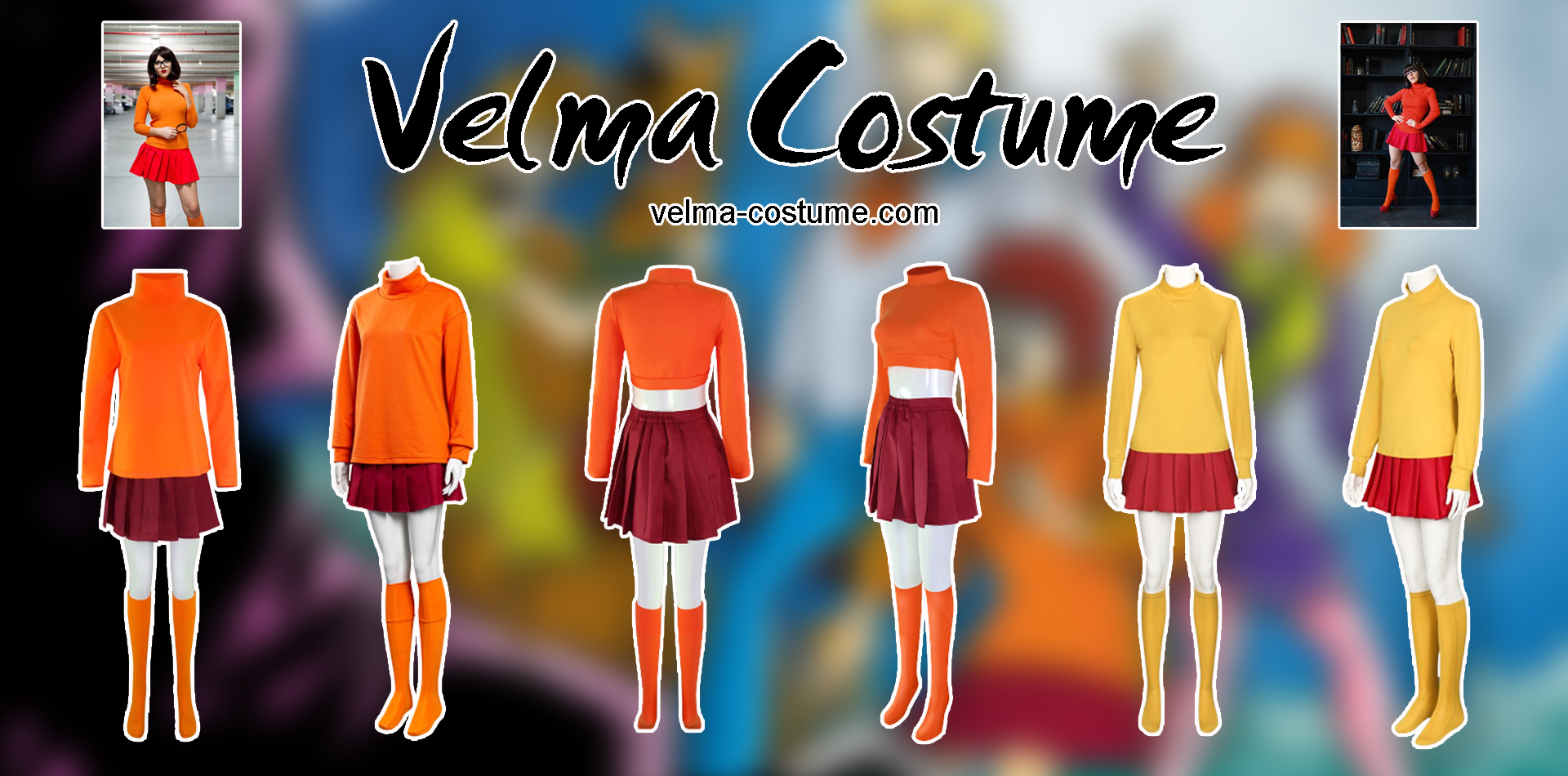 New Velma Cosplay Costume Movie Character Velma Uniform Crop Top