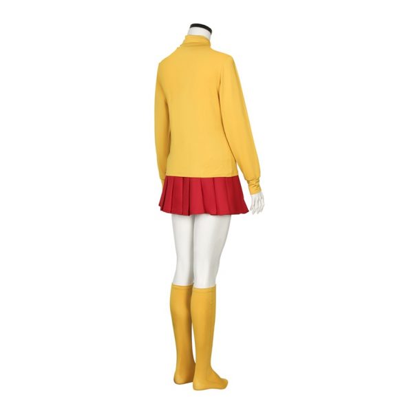 Takerlama Velma Costume Adult Woman Tops Long Sleeve T shirt Red Skirt with Over The Knee 3 - Velma Costume