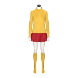 Takerlama-Velma-Costume-Adult-Woman-Tops-Long-Sleeve-T-shirt-Red-Skirt-with-Over-The-Knee