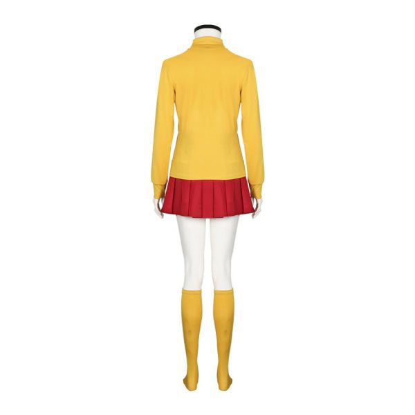 Takerlama Velma Costume Adult Woman Tops Long Sleeve T shirt Red Skirt with Over The Knee 4 - Velma Costume